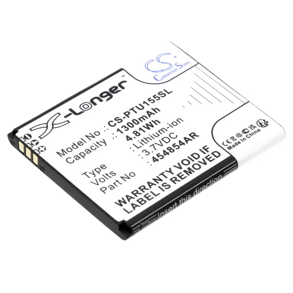 Utángyártott Panasonic mobil Li-ion akkumulátor 3.7V 1300mAh 454854AR, 454854AR-E - CameronSino
