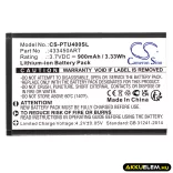Utángyártott Panasonic mobil Li-ion akkumulátor 3.7V 900mAh 433450ART - CameronSino