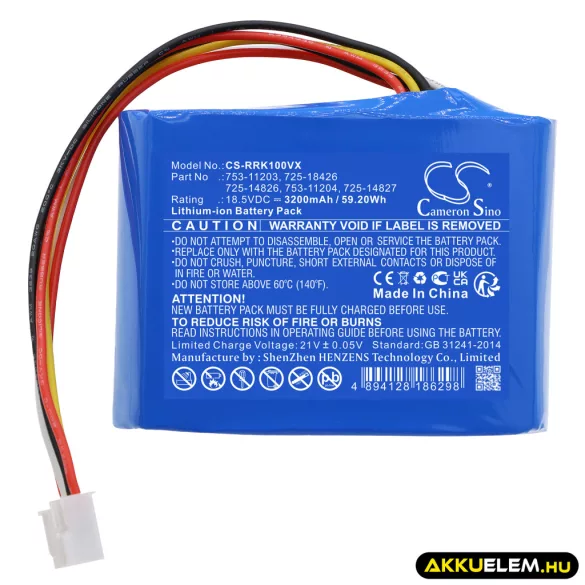 Utángyártott Friendly Robotics Fűnyíró Li-ion akkumulátor 18.5V 3200mAh - CameronSino