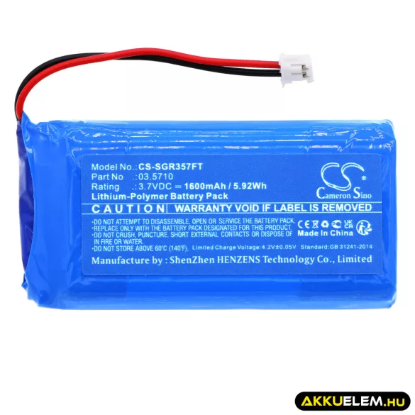 Utángyártott SCANGRIP Zseblámpa Li-Polymer akkumulátor 3.7V 1600mAh 03.5710 - CameronSino