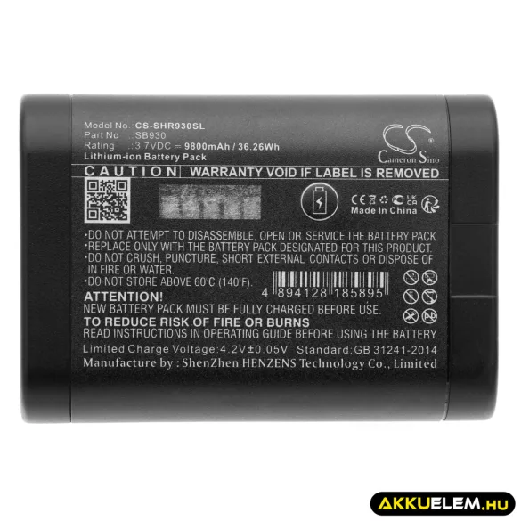 Utángyártott Shure Kommunikációs eszköz Li-ion akkumulátor 3.7V 9800mAh SB930 - CameronSino