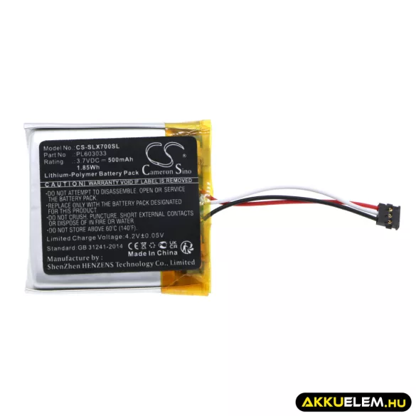 Utángyártott SteelSeries Vezeték nélküli fejhallgató Li-Polymer akkumulátor 3.7V 500mAh PL603033 - CameronSino