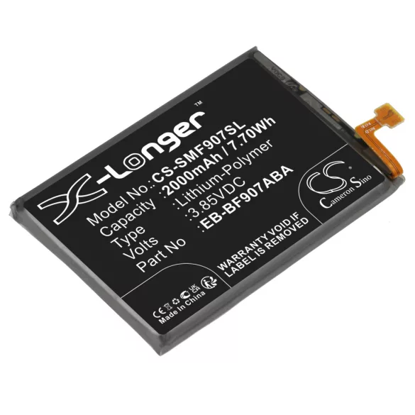 Utángyártott Samsung mobil Li-Polymer akkumulátor 3.85V 2000mAh EB-BF907ABA, GH82-21209A - CameronSino