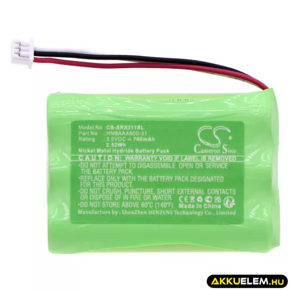 Utángyártott Sony hangszóró Ni-MH akkumulátor 3.6V 700mAh HFR-AAA800*3, 3HRMR03 - CameronSino