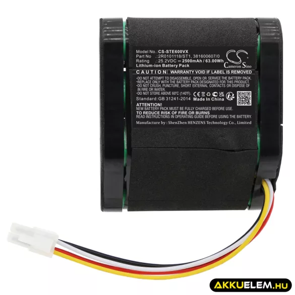 Utángyártott Stiga Fűnyíró Li-ion akkumulátor 25.2V 2500mAh 2R0101118/ST1, RB 2525 - CameronSino