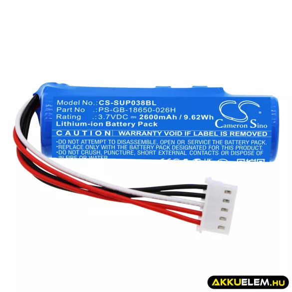 Utángyártott SumUp Fizetési terminál Li-ion akkumulátor 3.7V 2600mAh PS-GB-18650-026H - CameronSino