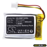 Utángyártott Sony Vezeték nélküli fejhallgató Li-Polymer akkumulátor 3.8V 500mAh SP772020 - CameronSino