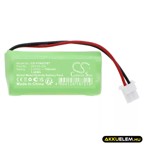 Utángyártott Vesta Riasztó rendszer Ni-MH akkumulátor 2.4V 700mAh VESTA-250 - CameronSino