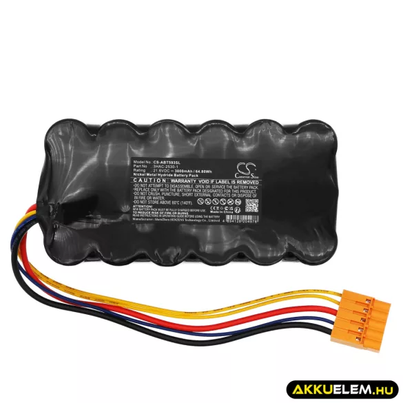 Utángyártott ABB Robotics PLC Ni-MH akkumulátor 21.6V 3000mAh PA000202, 41A030BJ00001 - CameronSino