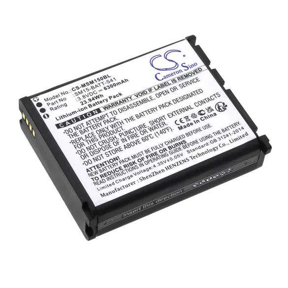 Utángyártott M3 Mobile Vonalkód szkenner Li-ion akkumulátor 3.8V 6300mAh SM15-BATT-S41 - CameronSino