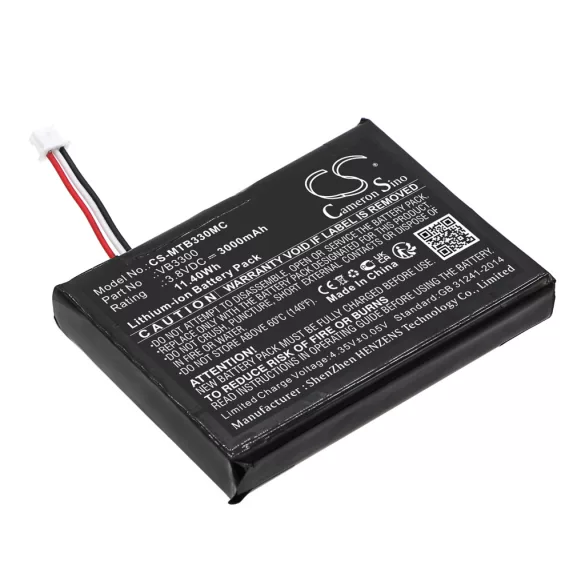 Utángyártott Motorola Testkamera Li-ion akkumulátor 3.8V 3000mAh VB3300 - CameronSino