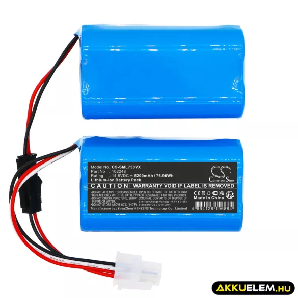 Utángyártott Symbo porszívó Li-ion akkumulátor 14.8V 5200mAh 102248 - CameronSino