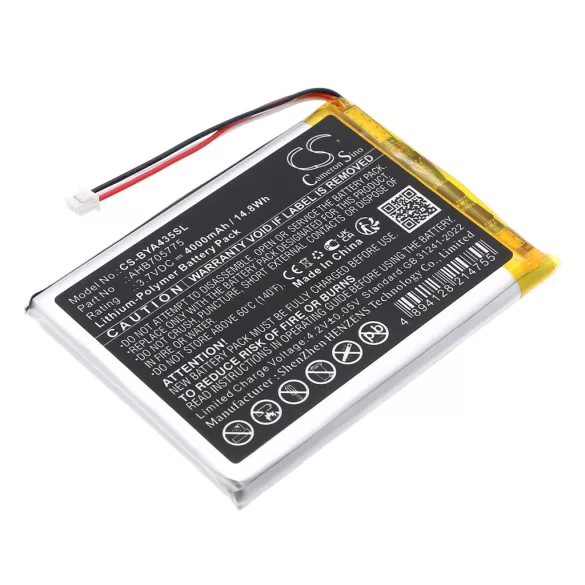 Utángyártott Babymoov Babafigyelő Li-Polymer akkumulátor 3.7V 4000mAh AHB705775 - CameronSino