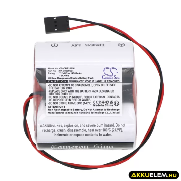 Utángyártott Cameron Nuflo PLC Li-MnO2 elem 7.2V 14500mAh 9A-30099004 - CameronSino