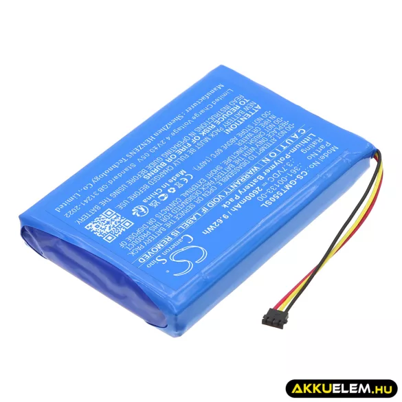 Utángyártott Garmin GPS Li-Polymer akkumulátor 3.7V 2600mAh 361-00133-00 - CameronSino