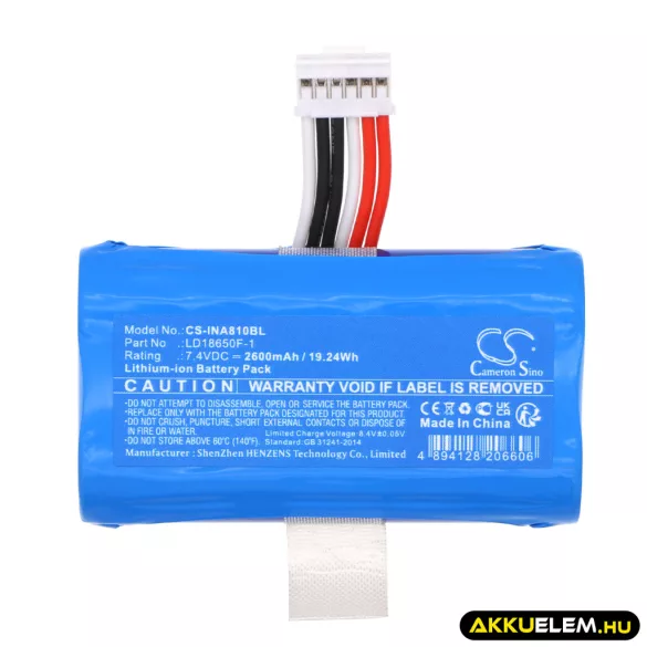 Utángyártott Landi Fizetési terminál Li-ion akkumulátor 7.4V 2600mAh LD18650F-1, LD18650H-1 - CameronSino