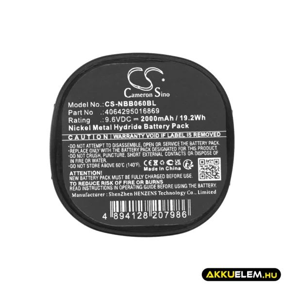 Utángyártott NBB Daru távirányító Ni-MH akkumulátor 9.6V 2000mAh 2.260.1010, 4064295016869 - CameronSino