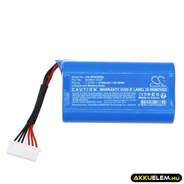 Utángyártott Sony hangszóró Li-ion akkumulátor 7.4V 6700mAh 903867-2S2P - CameronSino