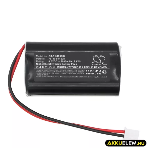 Utángyártott Techkon egyéb Ni-MH akkumulátor 4.8V 2000mAh 75119504521 - CameronSino