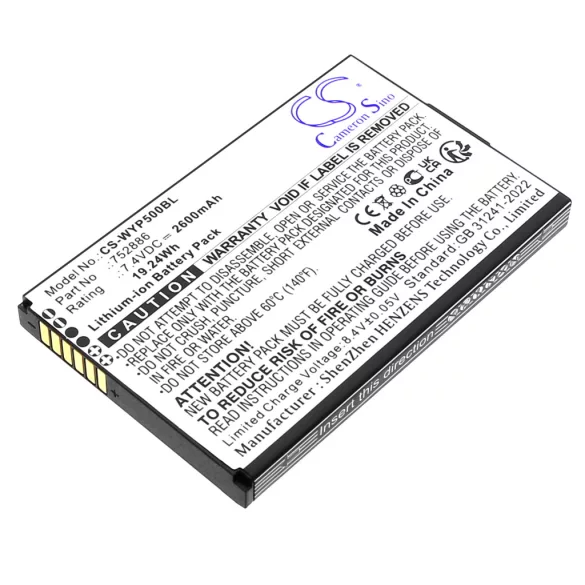 Utángyártott Wiseasy Fizetési terminál Li-ion akkumulátor 7.4V 2600mAh 752886 - CameronSino