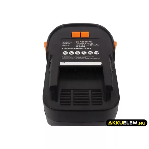 Utángyártott AEG szerszámgép Li-ion akkumulátor 18V 3000mAh L1815R, L1830R - CameronSino