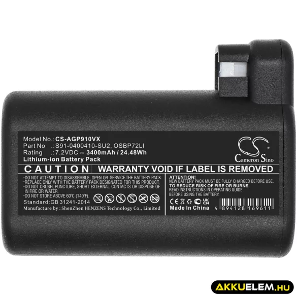 Utángyártott Electrolux porszívó Li-ion akkumulátor 7.2V 3400mAh OSBP72LI25 - CameronSino