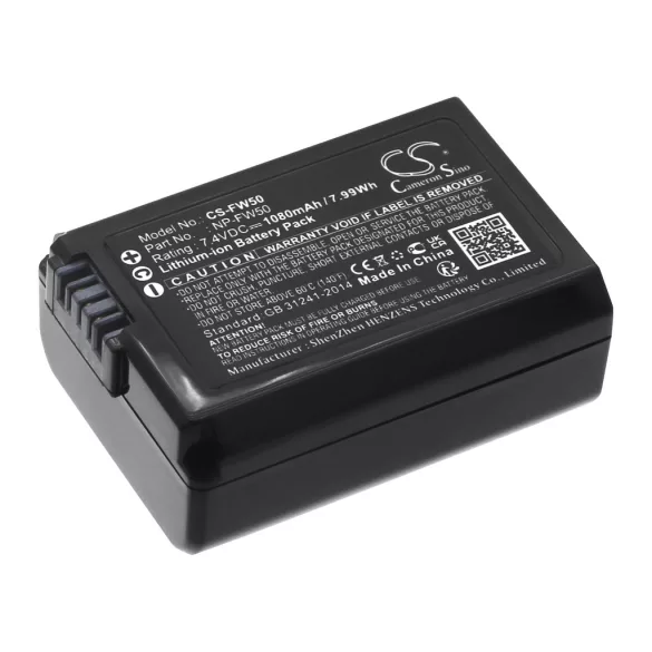 Utángyártott Sony Kamera Li-ion akkumulátor 7.4V 1080mAh NP-FW50 - CameronSino