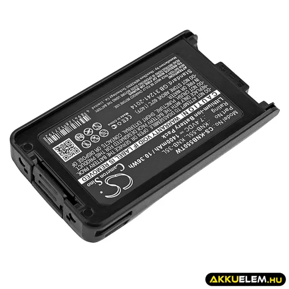 Utángyártott Kenwood adó-vevő rádió Li-ion akkumulátor 7.4V 1400mAh KNB-55L, KNB-35L - CameronSino