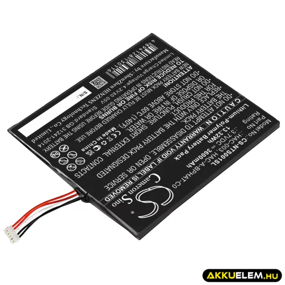 Utángyártott Nintendo Játékkonzol Li-Polymer akkumulátor 3.7V 3600mAh HAC-003, HAC-A-BPHAT-C0 - CameronSino