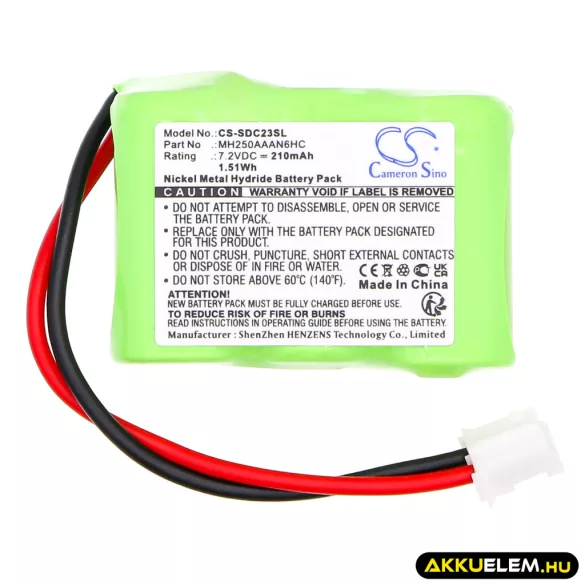 Utángyártott SportDog Kutyanyakörv Ni-MH akkumulátor 7.2V 210mAh DC-23, MH250AAAN6HC - CameronSino