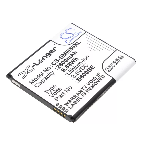 Utángyártott Samsung mobil Li-ion akkumulátor 3.8V 2600mAh B600BE, B600BU X-Hosszabb - CameronSino