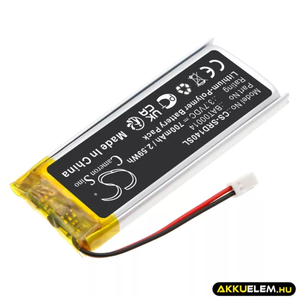 Utángyártott Cardo Vezeték nélküli fejhallgató Li-Polymer akkumulátor 3.7V 700mAh BAT00014 - CameronSino