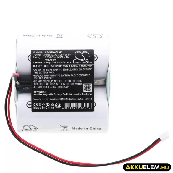 Utángyártott Seametrics Automata WC-öblítő Li-SOCl2 elem 7.2V 14500mAh 100889, XL-205F/2S1P - CameronSino