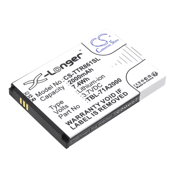 Utángyártott TP-Link Hotspot Li-ion akkumulátor 3.7V 2000mAh TBL-71A2000, TBL-71B2000 - CameronSino