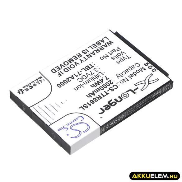 Utángyártott TP-Link Hotspot Li-ion akkumulátor 3.7V 2000mAh TBL-71A2000, TBL-71B2000 - CameronSino
