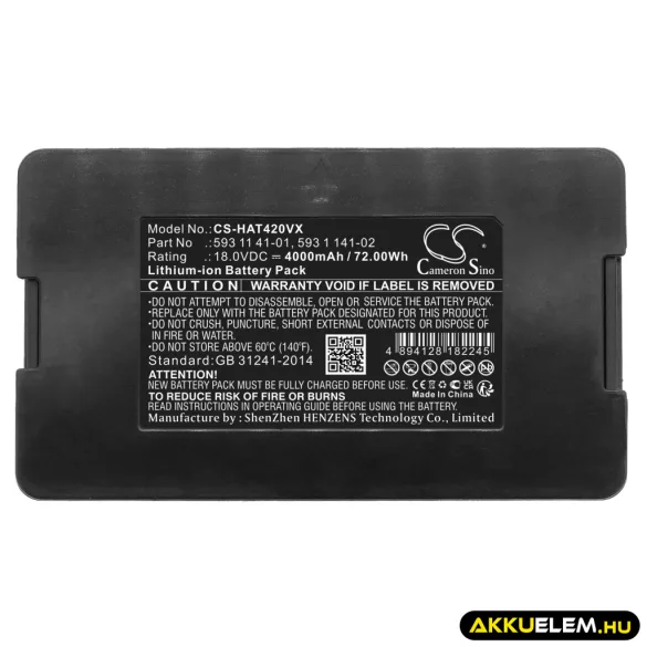 Utángyártott Husqvarna Fűnyíró Li-ion akkumulátor 18V 4000mAh 529 60 68-01, 529 60 68-02 - CameronSino
