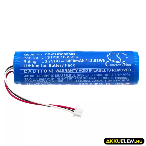 Utángyártott Philips Babafigyelő Li-ion akkumulátor 3.7V 3400mAh 1S1PBL1865-2.6, NTA3459-4 - CameronSino