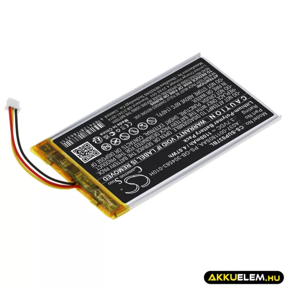 Utángyártott SumUp Fizetési terminál Li-Polymer akkumulátor 3.7V 1100mAh A037-001180SAA, PS-GB-304583-010H - CameronSino