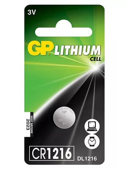 GP CR 1216 3V lítium gombelem GP CR 1216 3V lítium gombelem