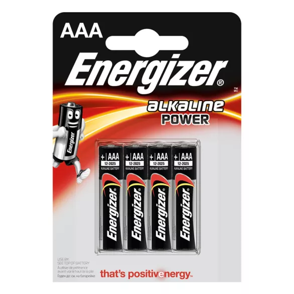 Energizer Alkaline Power LR03 AAA elem 4db/csomag (ár/csomag)