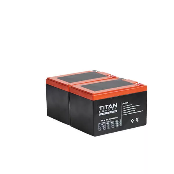 E-kerékpár akkucsomag 24V = 2 * 12V 14Ah TitanEnergy 6-DZM-14 csúszósarus E-kerékpár akkucsomag 24V = 2 * 12V 14Ah TitanEnergy 6-DZM-14 csúszósarus