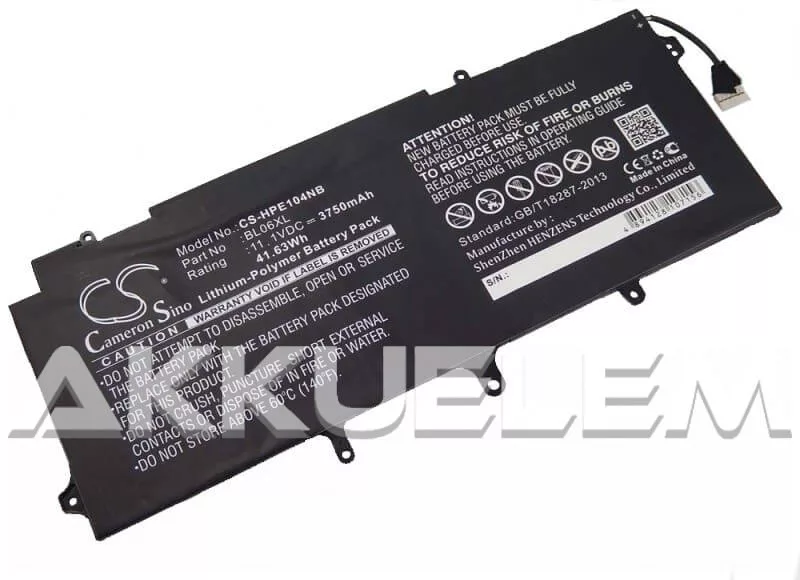 HP EliteBook 1040 G1 BL06 11,1V 3750mAh utángyártott notebook akkumulátor