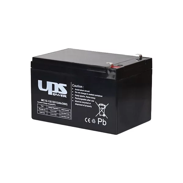 UPS Power 12V 12Ah zselés akkumulátor (MC12-12) UPS Power 12V 12Ah zselés akkumulátor (MC12-12)
