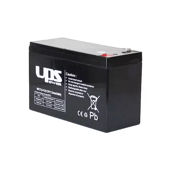 UPS Power 12V 7,5Ah zselés akkumulátor (MC7.5-12) UPS Power 12V 7,5Ah zselés akkumulátor (MC7.5-12)