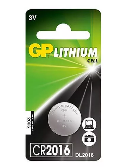 GP CR 2016 3V lítium gombelem