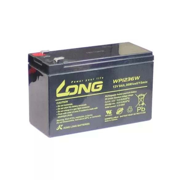Long WP1236W 12V 9Ah ciklikus zselésakku
