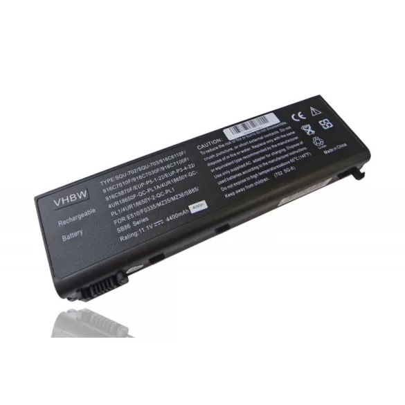 Advent 7201 LG XNote EB510 4400mAh utángyártott akkumulátor - VHBW