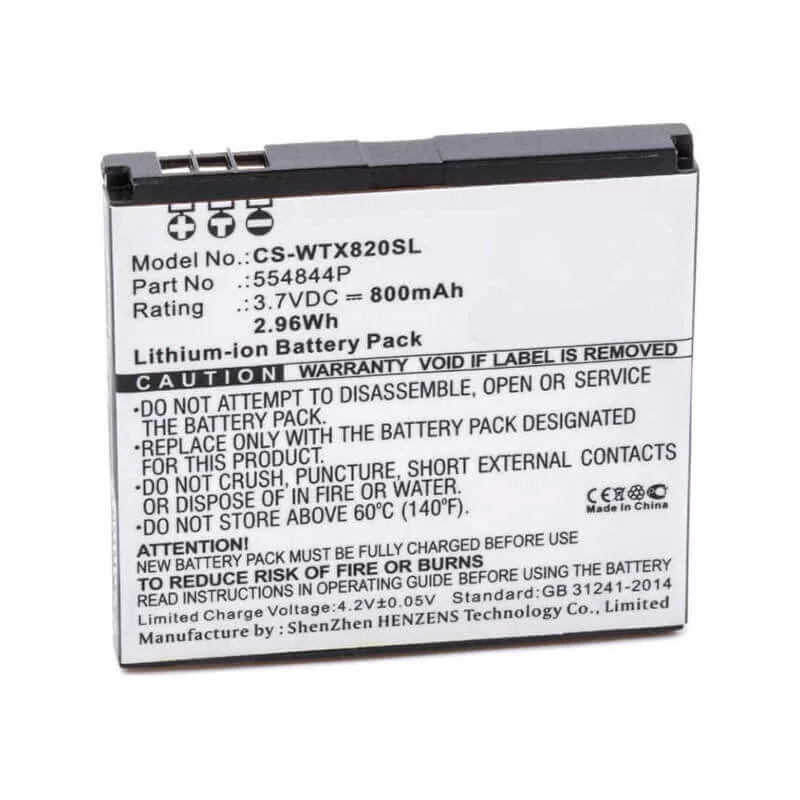 Wayteq 554844p 3,7V 800mAh utángyártott akkumulátor
