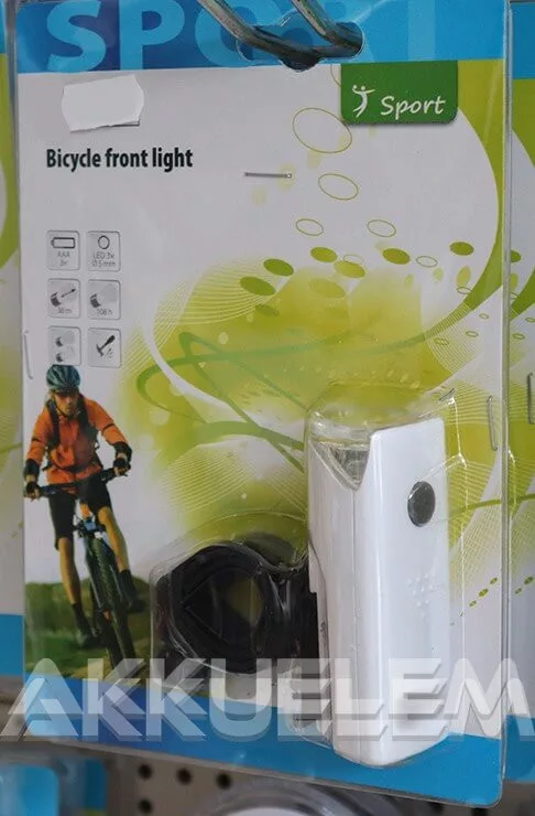 Kerékpárlámpa 3 LED első 