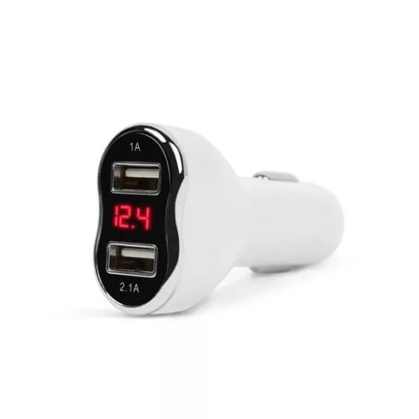 USB adapter autós kijelzős 2.1A Delight 55054WH USB adapter autós kijelzős 2.1A Delight 55054WH